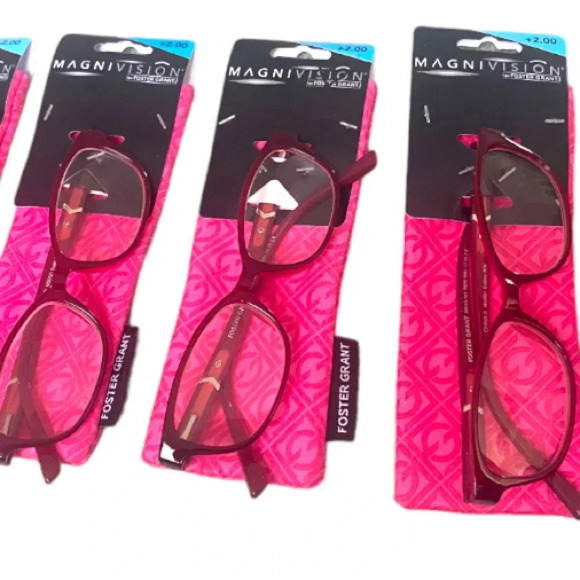 NWT Foster Grant Magnavision Women’s Reading Reader Glasses with Case +2.00 - Picture 2 of 7